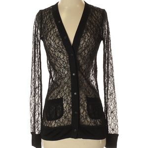 Rodarte for Target black lace cardigan XS